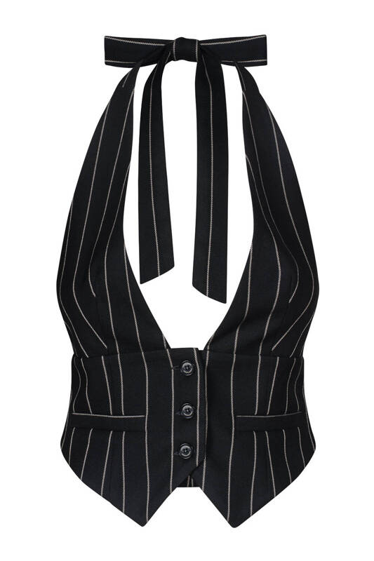 Busto fitted vest in stripes 